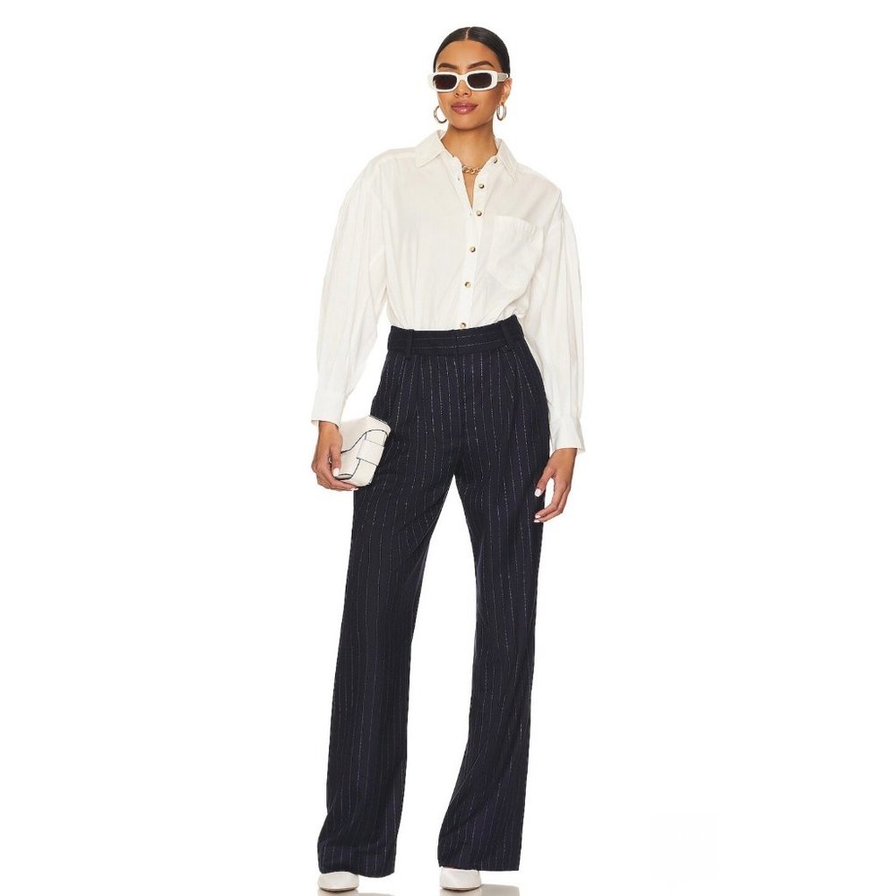Free People $98 We The Free Happy Hour Solid Poplin Top NEW